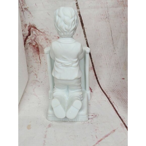 Rare Vintage Dept. 56 I Believe Boy White Porcelain Inspirational Silhouettes Co - Picture 8 of 12